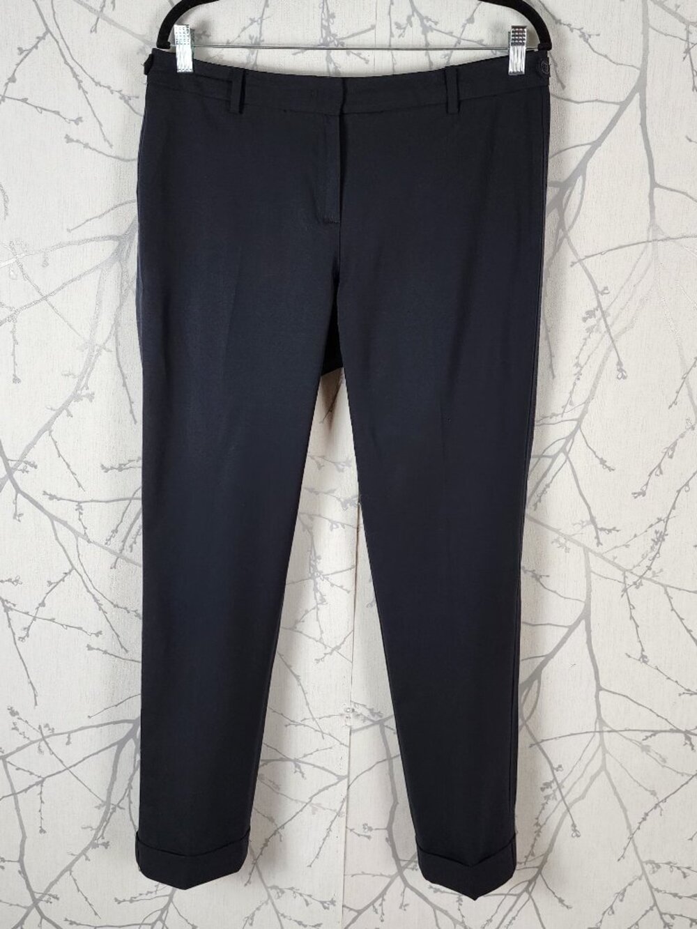 MaxMara Weekend 95% Wool Stretch Mid Rise Cigarette Slim Trousers